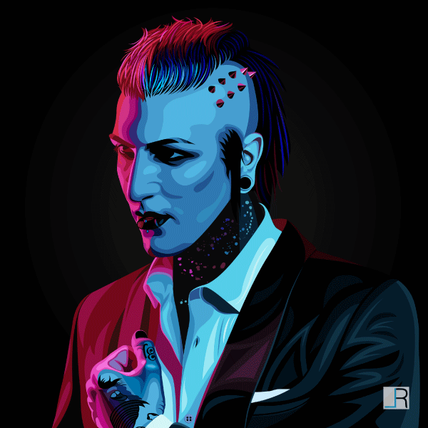 Chris Motionless Vector Illustration